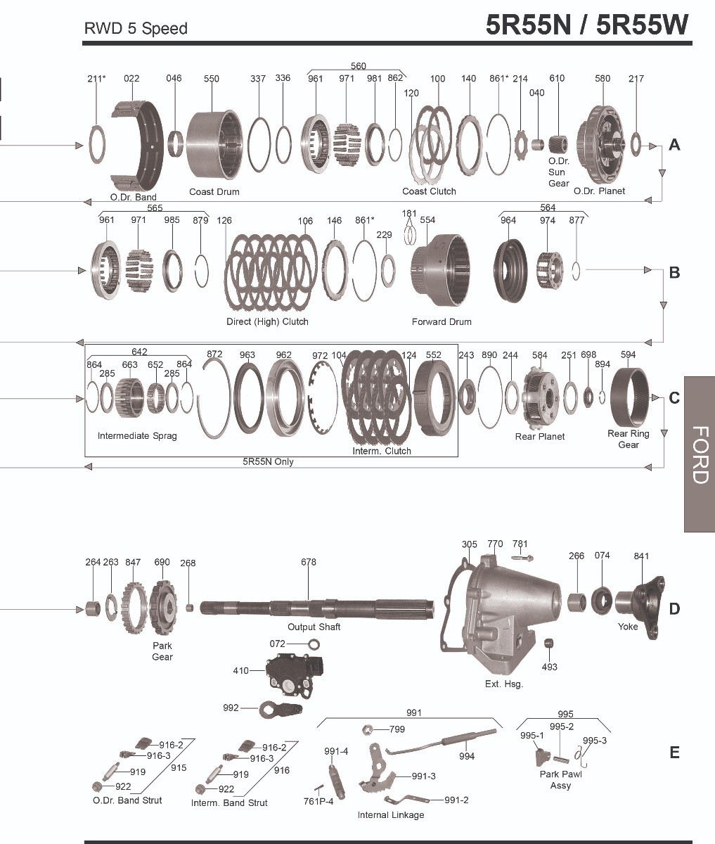 thumbnail image 2 of TJS Transmission Band – For Ford 5R55W, 5R55S, 5R55N, OEM E6TZ-7D034-A, 56320 2 of 6